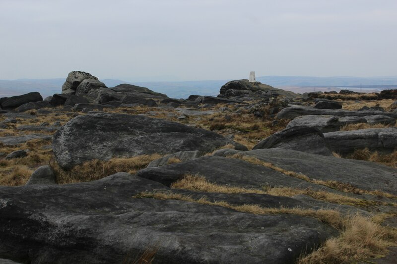 Approaching Trig Point On Blackstone Chris Heaton Geograph