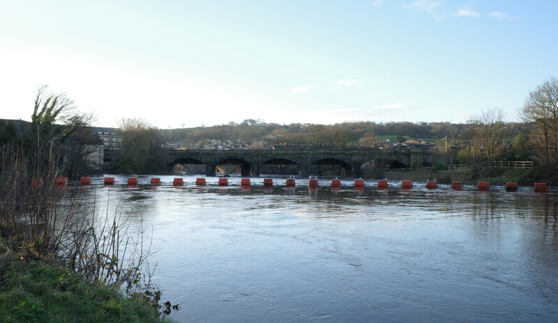 The Boom Across The River Calder At Habiloid Geograph Britain