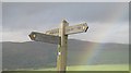 Footpath sign, Meigle Hill