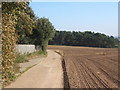 Track between Wherstead village and the church