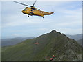NY3414 : Incident on Striding Edge by David Brown