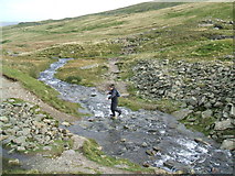NY3515 : Crossing Red Tarn Beck by David Brown