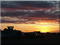 SK9640 : RAF Barkston Heath sunset by John Goldsmith