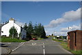 Staggered crossroads & bus shelter, Millhouse