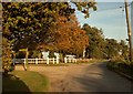 Part of Parsonage Lane just east of Barnston church