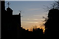 Winter sunset over Park House, Snitterfield