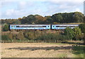 TM0363 : Train near Haugh Farm by Andrew Hill