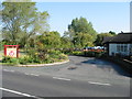 Entrance to the car park at the Punch Tavern