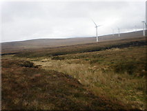 NH7329 : Heading across Moor to Wind Turbine 306 by Sarah McGuire