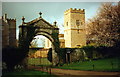 Chastleton House, gateway and church