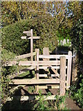 SU8404 : Double kissing gate outside the church at Fishbourne by Nick Smith