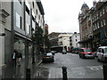 A wet and windswept Russell Street