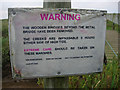 TF9443 : Warning sign by Hugh Venables