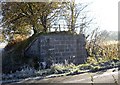 East abutment of former railway bridge