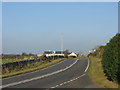 Junction of the minor road from Pencarnisiog with the A 4080