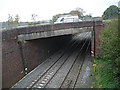 Railway bridge over the A41 at milepost 149