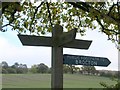 Signpost on bridleway