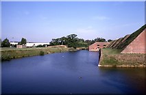 SU5901 : Moat around Fort Brockhurst (1) by Barry Shimmon