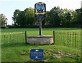 Bottesford village sign and commemorative railings