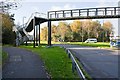 Footbridge and roundabout on A334