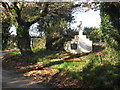 Roadside monument at Restronguet