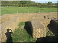 Bales of hay make up a maze