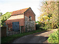 Flint and brick barn