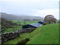 Farm buildings beside Bryn Glas