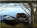 NN9147 : Anglers' boats on Loch Scoly by Rob Burke