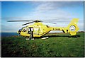 Scottish Air Ambulance on the clifftop