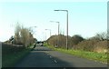 ST0767 : Road to Cardiff Wales Airport by Mick Lobb