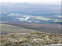 NH8429 : River Findhorn and Tomatin Distillery from Carn a' Choire MhÃ²ir by Sarah McGuire