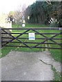 Entrance to the Caravan Club field at Rigates Home Farm