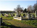 Looking towards Milton Road within the cemetery