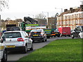 A1 and A406 traffic merging near Henlys Corner