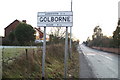 Original cast sign for Golborne on Wigan Road (A573)