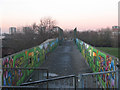 Looking along Abbey Wood footbridge