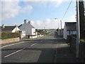 The A5 on the eastern outskirts of Bryngwran