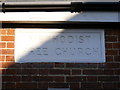 Plaque on the Methodist Free Church