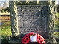 War memorial inscription