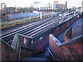 Portsmouth and Southsea Station from footbridge Railway View