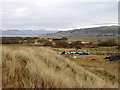 SH5625 : Dunes and farmland beside Llanbedr Airfield at Morfa Dyffryn by John Lucas