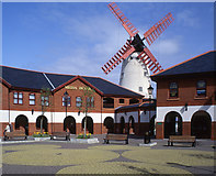 SD3342 : The Marsh Mill and shopping arcade, Thornton-Cleveleys by Tom Richardson