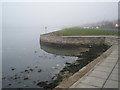 Curve in the sea wall between Port Solent and Vosper Thorneycraft