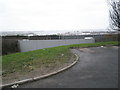 View from western end of Hillsley Road over the M27 and out into the harbour