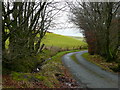 Lon gul uwchben Crugybar / Narrow lane above Crugybar