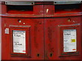 Southbourne: old and new postbox collection plates