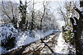 Winter view along Back Lane Shutford