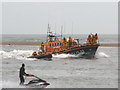 SY0079 : Exmouth lifeboat passes Pole Sand by Roger Cornfoot