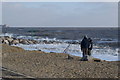 Felixstowe beach in winter